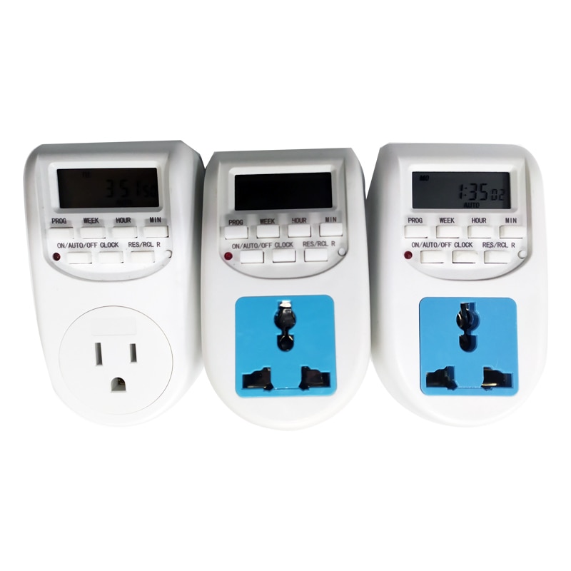 LCD Digital Programmable Timer Switch Electronic Socket Household Appliances For EU UK US Home Garden Devices