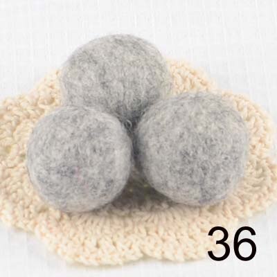 Boules de feutre 100% laine, 50 pièces/lot, 3cm, pompons colorés, matériel artisanal, boules de laine, décoration de salle de noël pour la maison: 36 gray camou