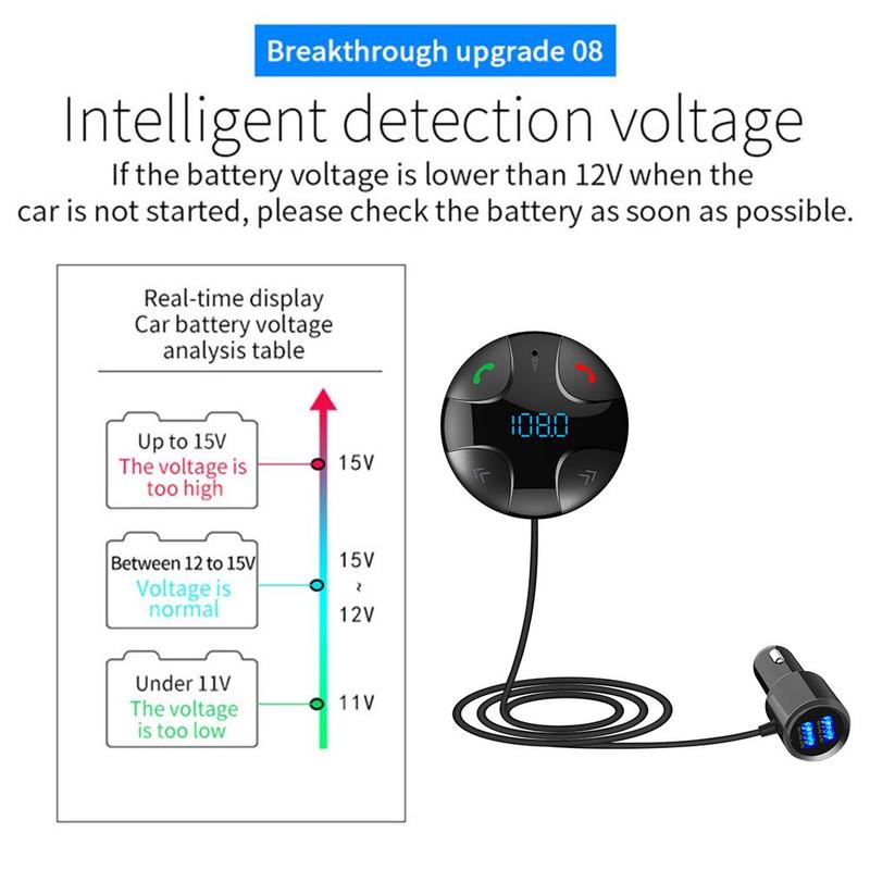 Car Kit Wireless Bluetooth FM Transmitter MP3 Player USB LCD Remote Handsfree Support U Disk TF Player