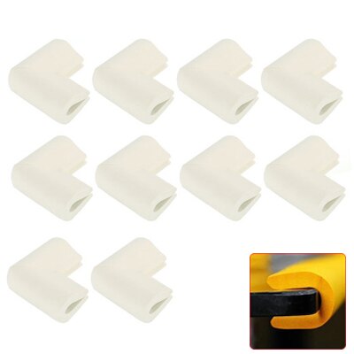 2M de protección de la infancia equipo bebé de seguridad para niños muebles ángulo Protector para Borde de esquina en forma de U de vidrio de de cintas: 10pcs U corner white