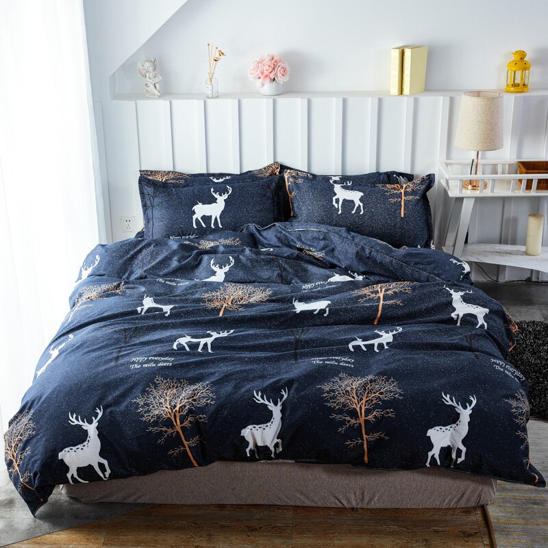 Nordisk stil dynetrekk sett 220 x 240 putevar 3 stk, sengesett, dynetrekk 200 x 200 , laken, dynetrekk konge størrelse, sengetrekk
