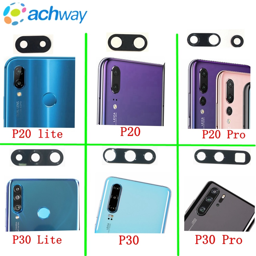 Alkuperäinen takakameran linssin lasin vaihto huawei  p30 p30 pro  p30 lite  p20 pro  p20 lite -laitteelle tarralla