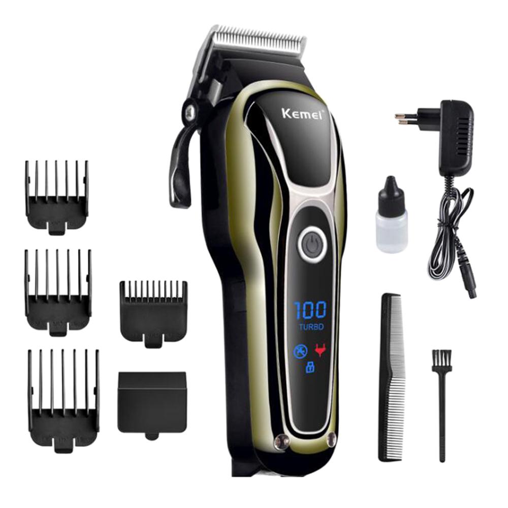 Kemei kapperszaak tondeuse haartrimmer voor mannen baard elektrische tondeuse haarknipmachine draadloos