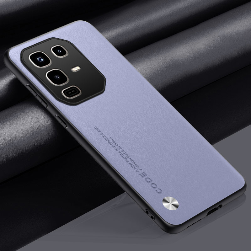 Funda de cuero para Infinix Note 50 Pro 4G fibra de carbono silicona dura a prueba de golpes mate funda de teléfono InfinixNote50Pro X6855 X6858: Cuero / Castaño