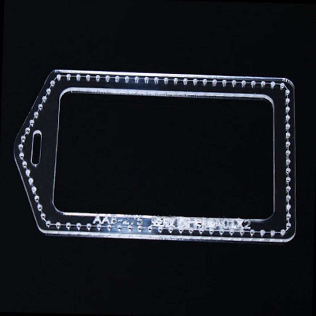 Acrylic Stencil Template ID Card Badge Holder Leather Crafts For Boys Girls