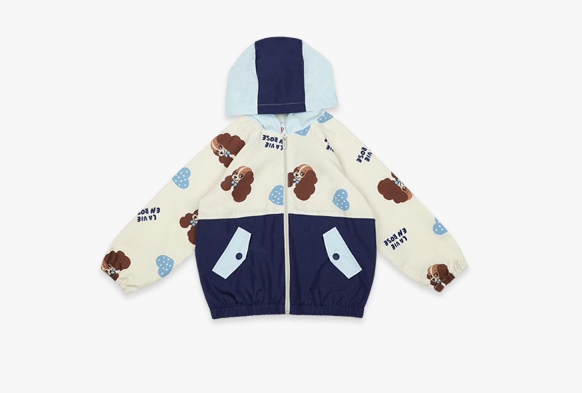 Felpa con cappuccio per bambini 2022 Spring New Cartoon Puppy Boy Jacket cuciture Boy Jacket Jeans per bambini in puro cotone abbigliamento per bambini