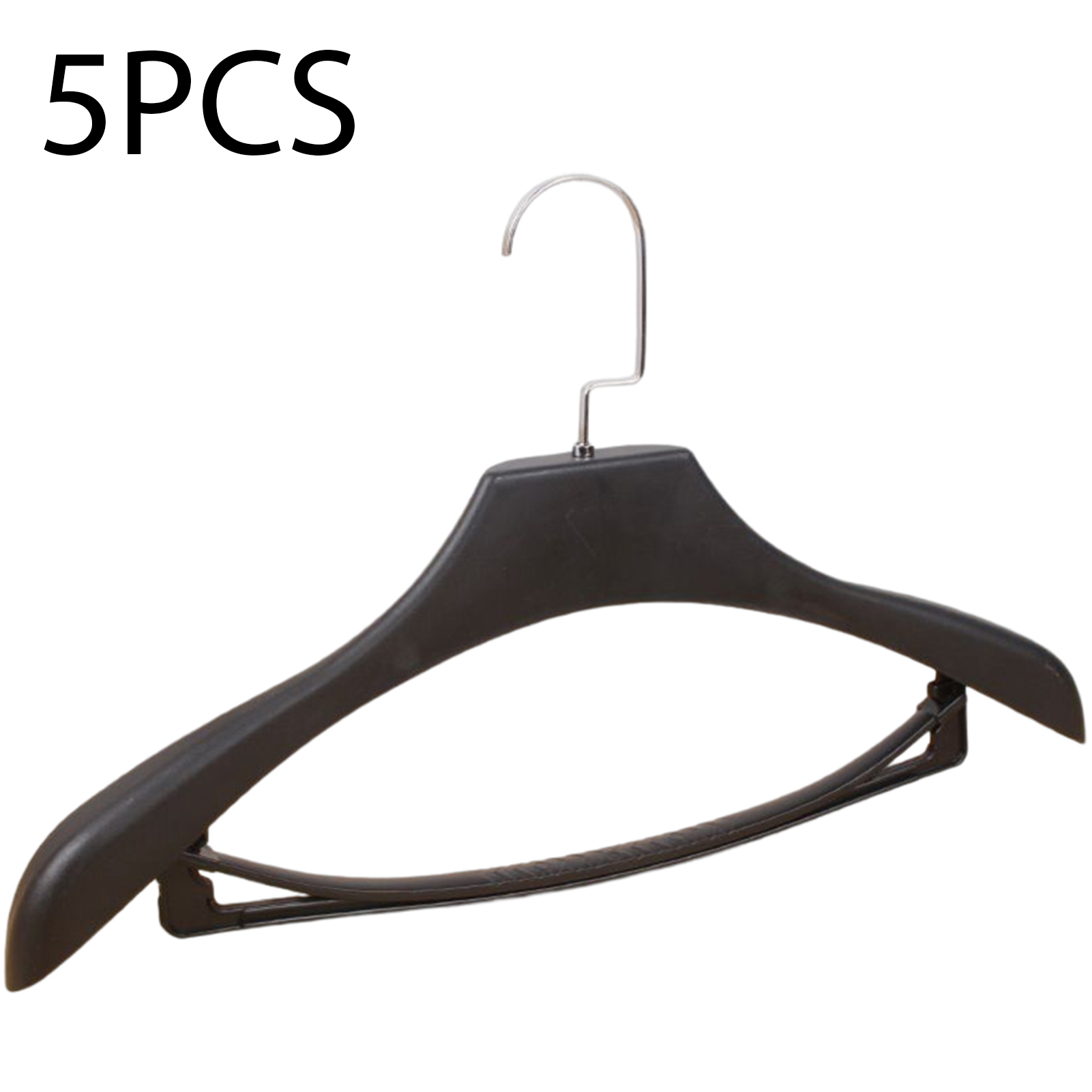 5pcs Wide Shoulder Plastic Clothing Hanger Suit Clothes Hanger Seamless Coat Drying Racks Wardrobe Room Storage Organizer: plum