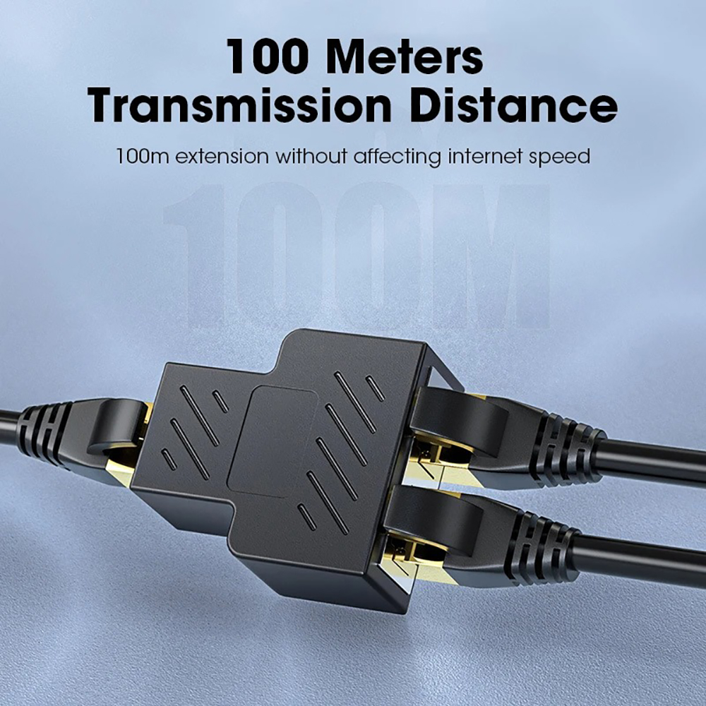 Câble réseau Ethernet RJ45 1 à 2 LAN, adaptateur séparateur femelle, extension de connecteur, connexion de tête en T pour PC