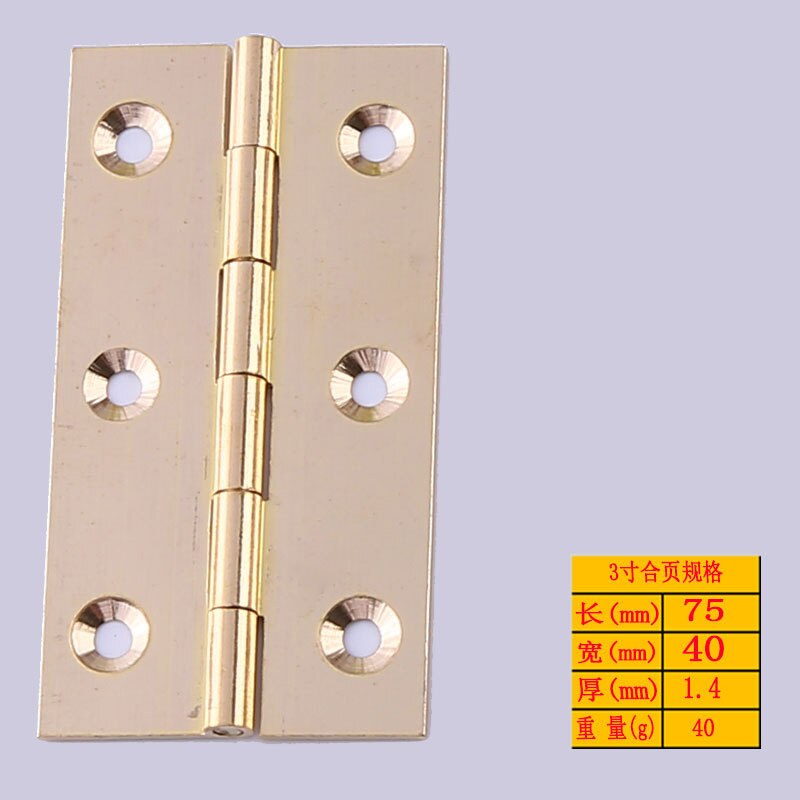 Kitchen Cabinet Door Hinges Furniture Accessories 4 Holes Gold Drawer Hinges for Jewelry Boxes Furniture Fittings: 75
