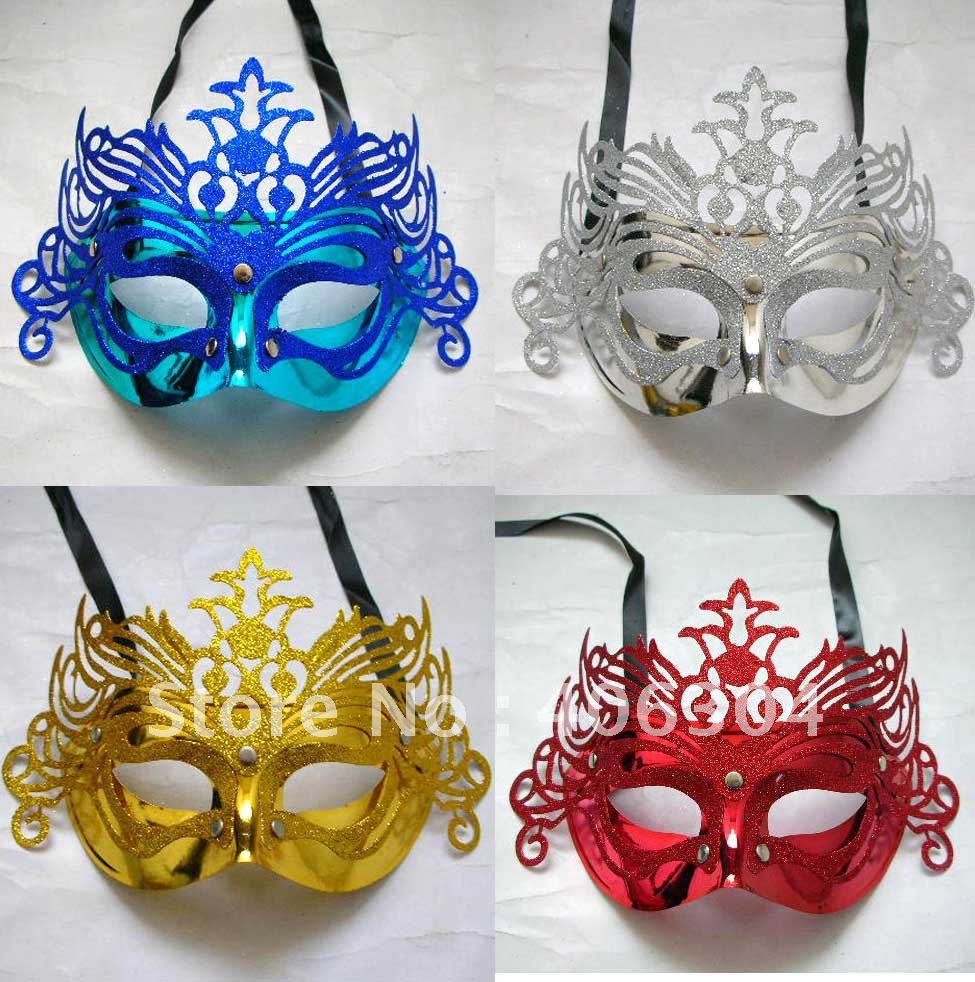 , rood roze groen blauw goud zilver zwart Bruiloft Maskers, Halloween party prins Maskers, maskerade Maskers