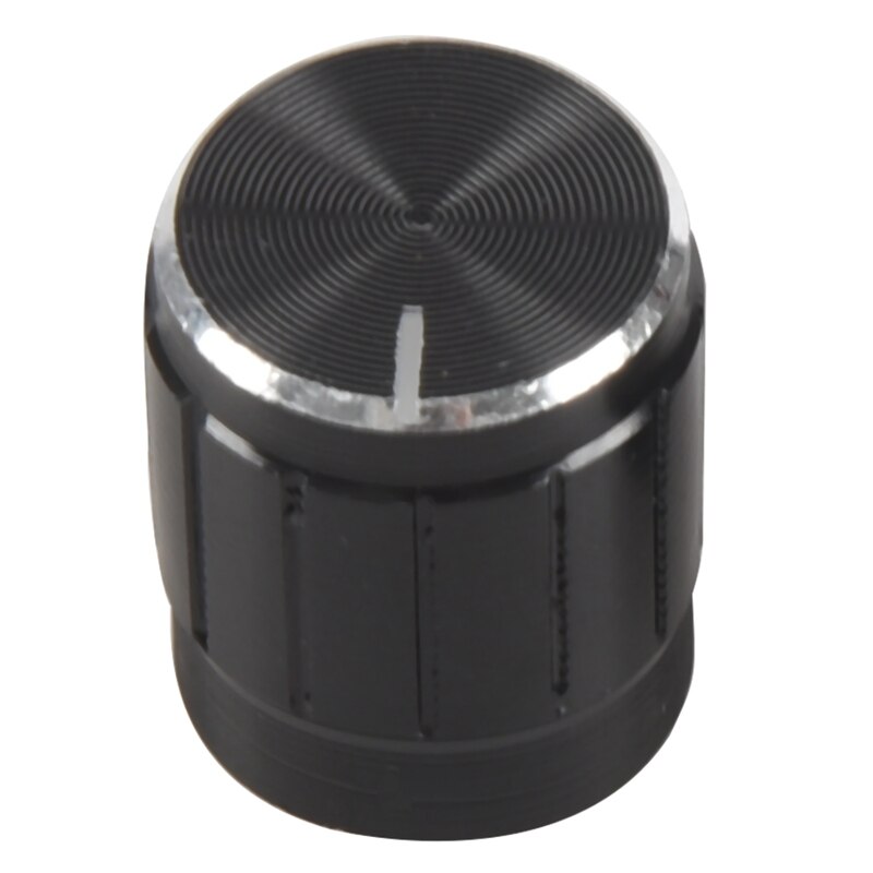 2 st halkfria räfflade handtag potentiometer rattar lock 6mm dia hål svart