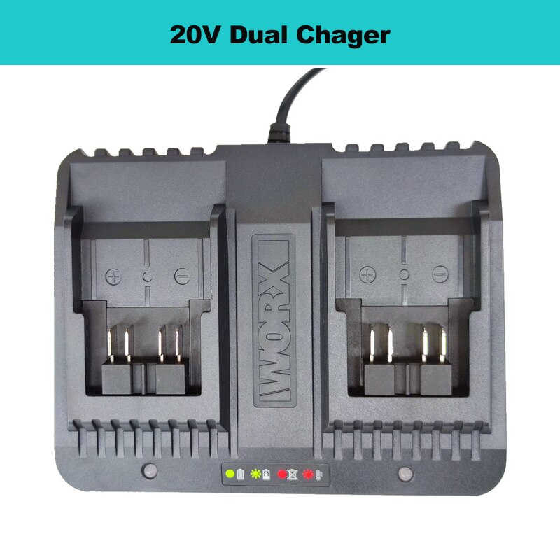 WORX 20v and 12V Lithium Battery Charger Fast Charge Power Tools: WX20C-Dual Charger