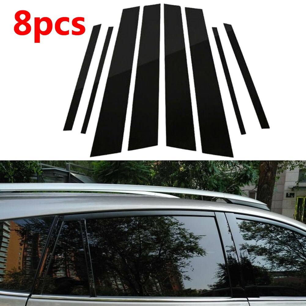 Pour Toyota RAV4 / PC effet miroir pilier central garniture de couverture 8 pièces fenêtre interrupteur panneau garniture