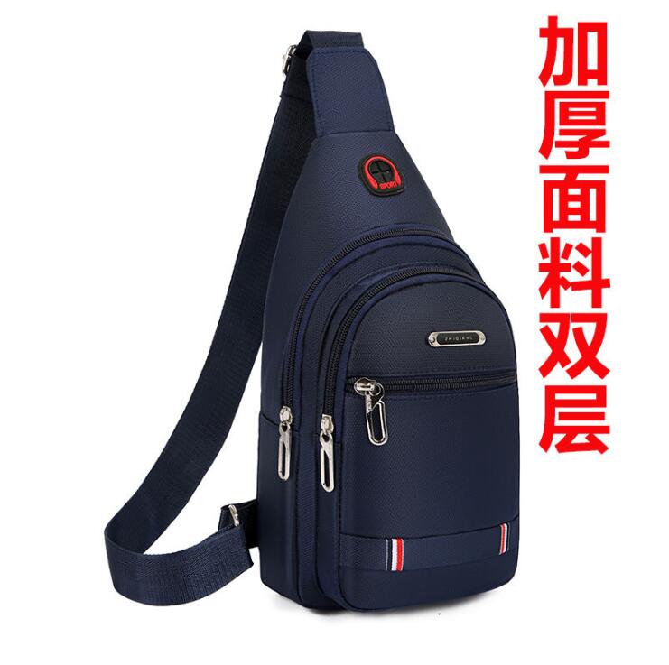 Mannlig usb-lading skulder crossbody-vesker herre anti-tyveri brystveske gymtilbehør sport reisepakke veske: 9905 blå