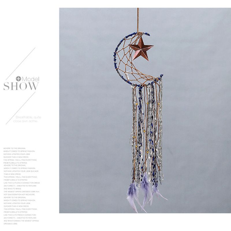 Aro de Metal con forma de Luna para manualidades, hecho a mano, macramé