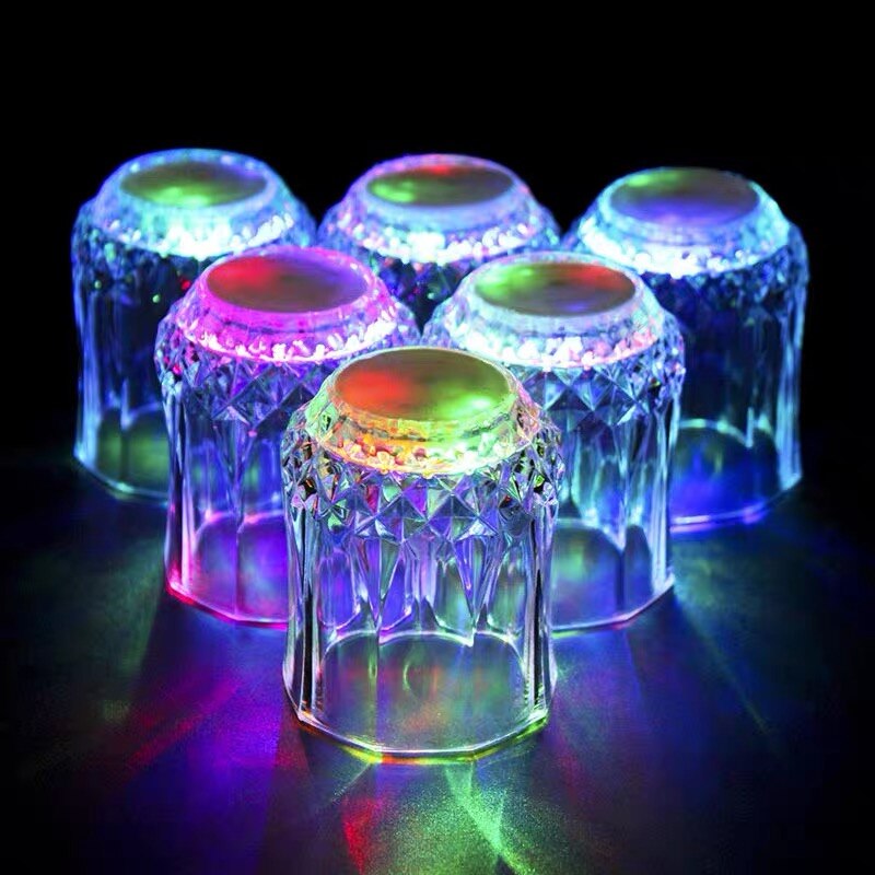 Lovers acrylic luminous cup water pouring induction shining glass magic color changing glass plastic party pub beer mug: 3