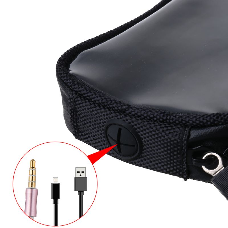 Sacoches de moto noires magnétiques pour réservoir d'essence, transparentes, pour étui de téléphone portable, support de moto universel