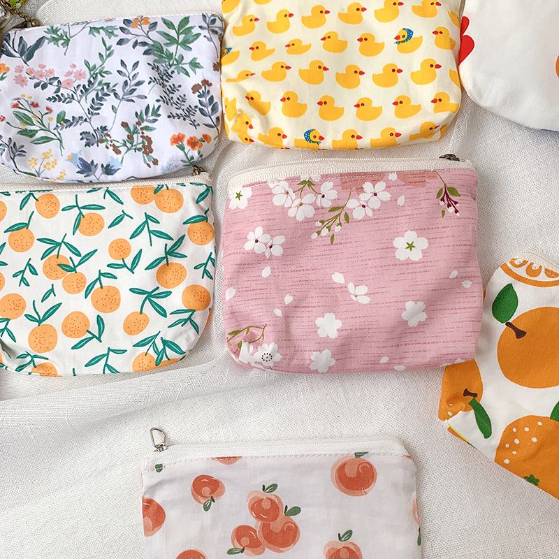 Women Canvas Cosmetic Bag Makeup Case Korean Make Up Pouch Necesserie Travel Organizer Bag Ladies Beauty Lipstick Coin Purse Bag