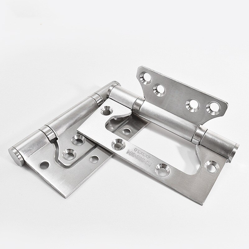 Slot-Gratis Rvs Deur Higle 4 Inch Onzichtbare Houten Deur Scharnier Kast Scharnieren Stille Zwarte Deur scharnier: Zilver