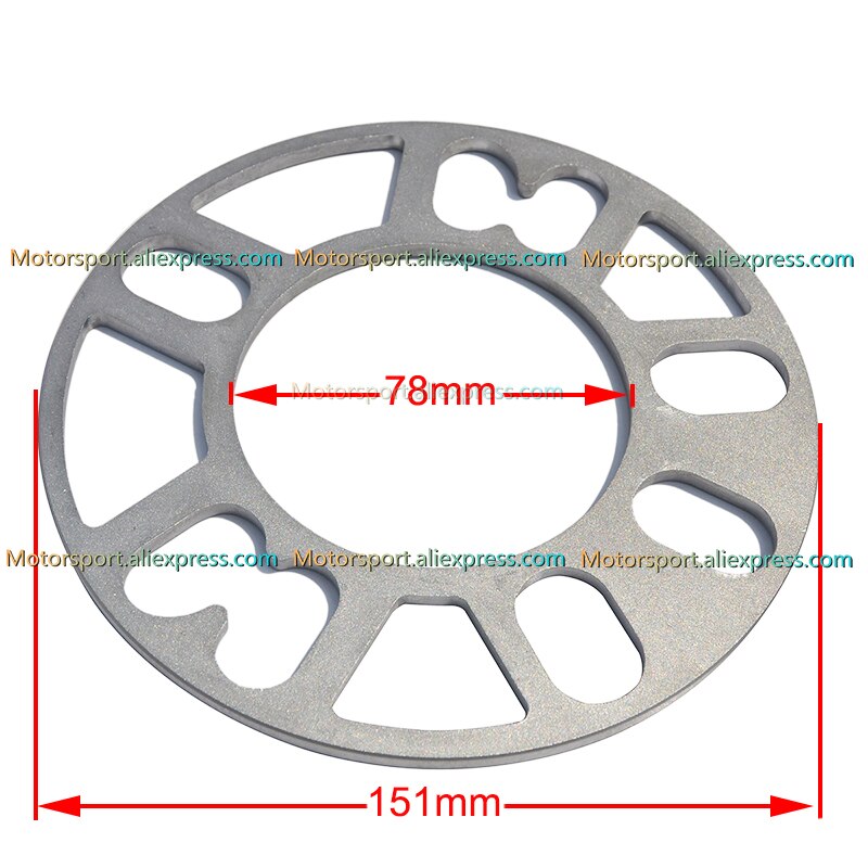 2 unids/lote 10mm de aluminio ET ajuste cuñas separadores de rueda adaptador-adaptador encaja 4x4x100 114,3 5x105 5x108 5x100 5x112 5x114,3 5x115 5x120