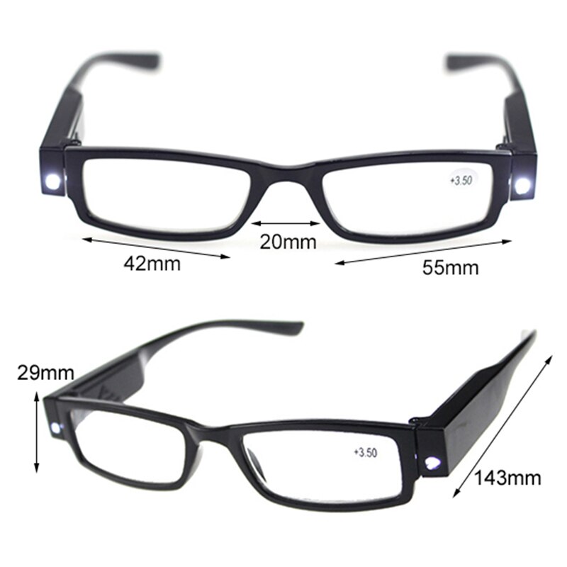 Led Vergrootglas Eyewears Unisex Leesbril Verlichting Vergrootglas Lenzenvloeistof Met Licht