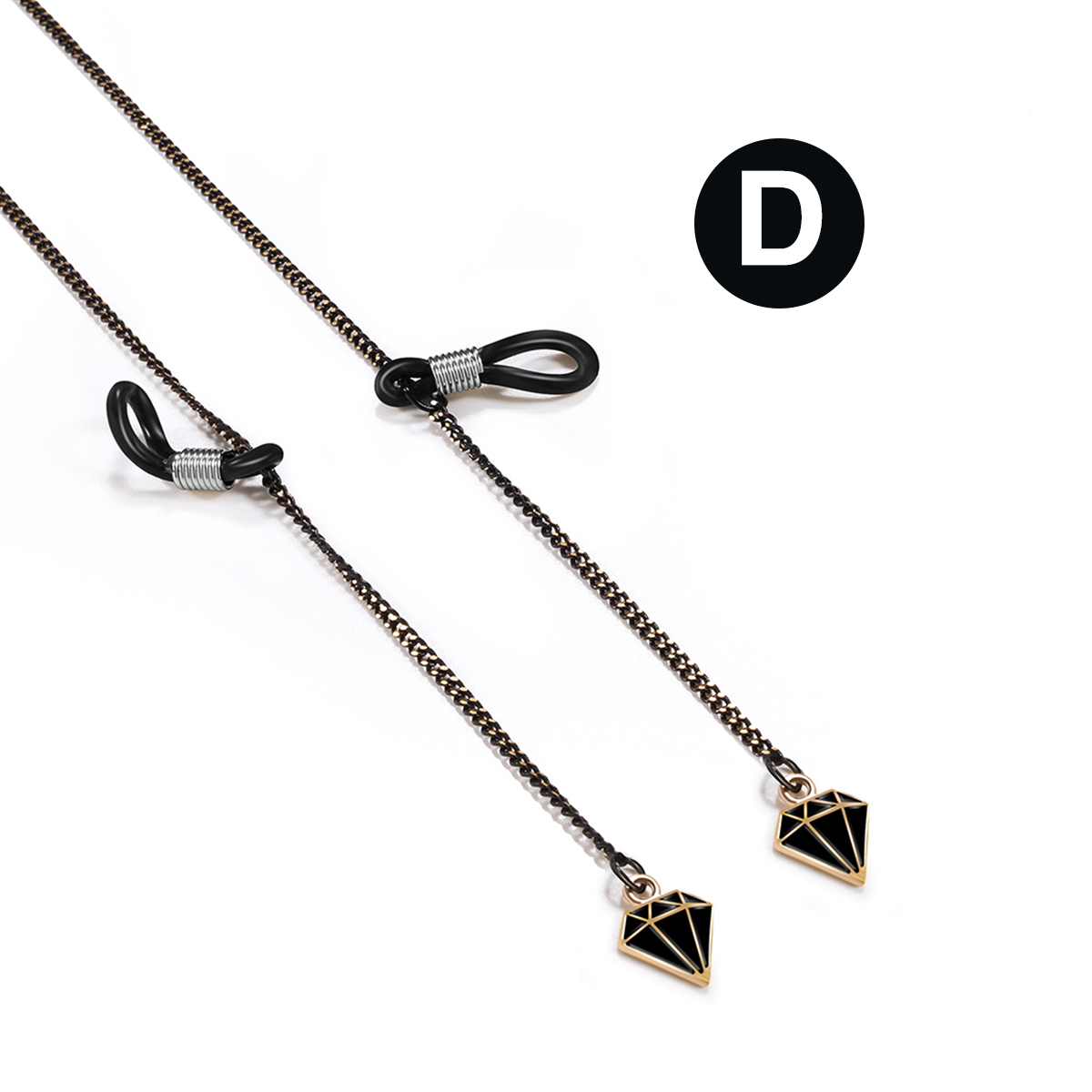 Zonnebrillen Lanyards Leesbrillen Slanke metalen koorden Brillenketting Brillenhouders optische frames touw: Donkergrijs