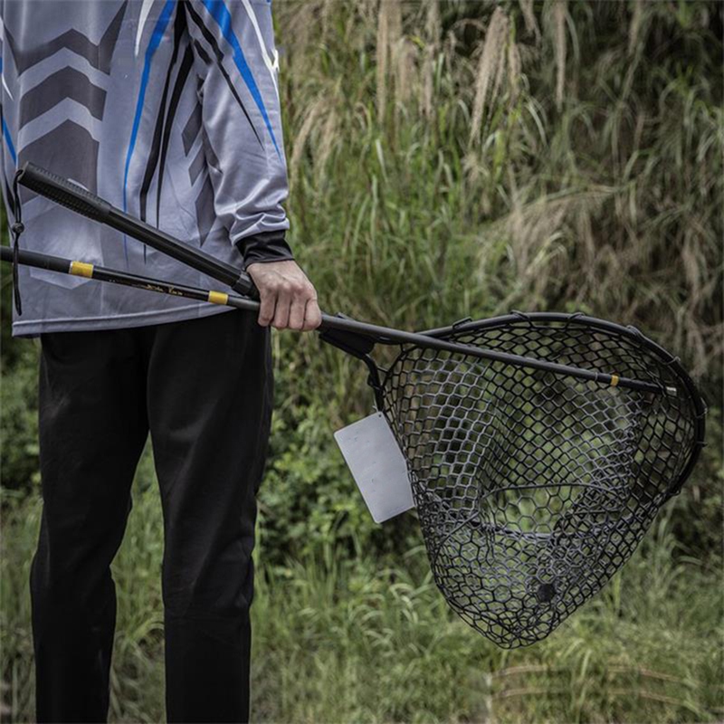 Visnet Grote Folding Landing Net, inklapbare Aluminium Pole Handvat Met Diepe Netto Voor Visnet Breiden Om 67 Inches