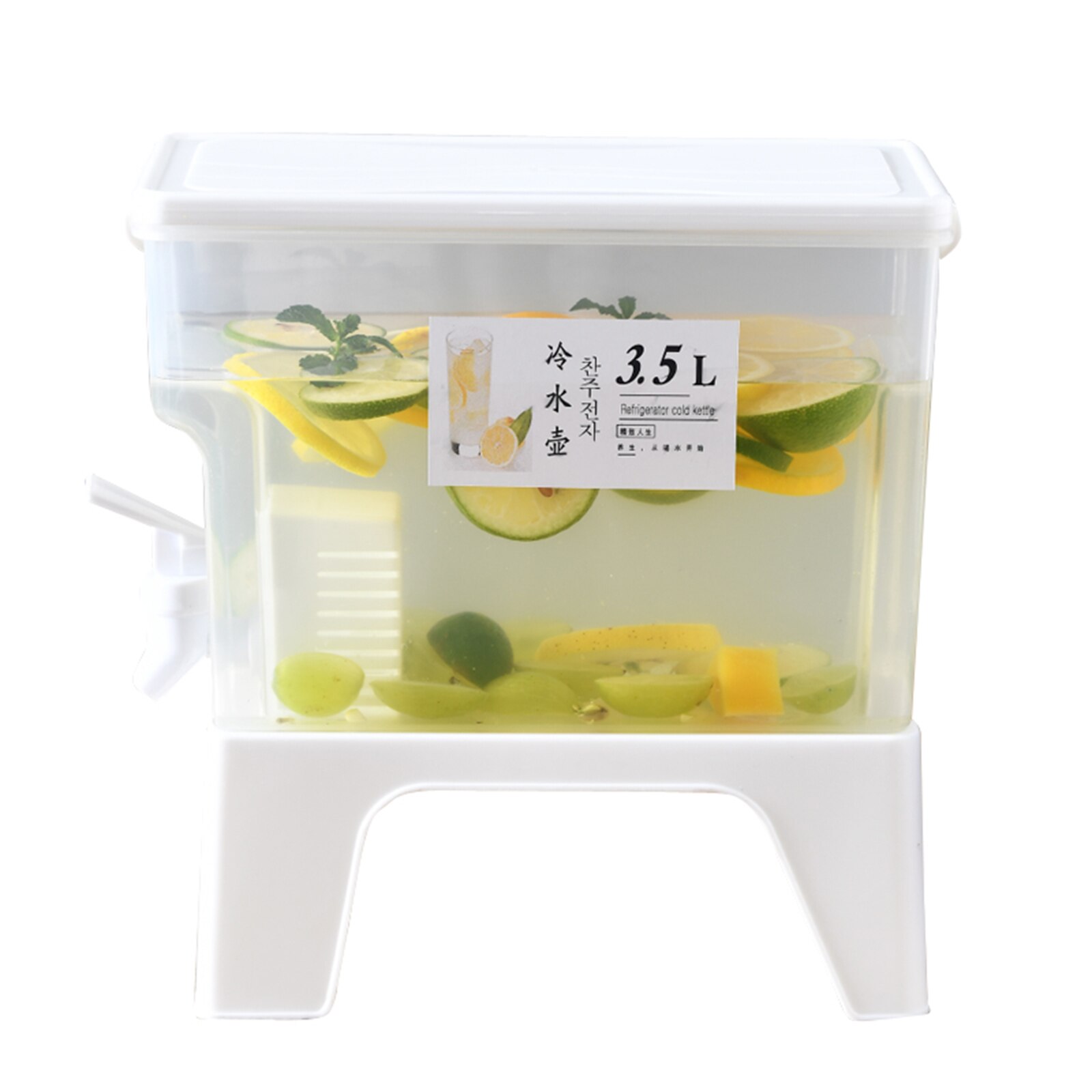 Capacity 5L With Faucet Cold Water Bucket PP 22*27cm For Party Easy To Use Style PP Rotatable Beverage Dispenser: D