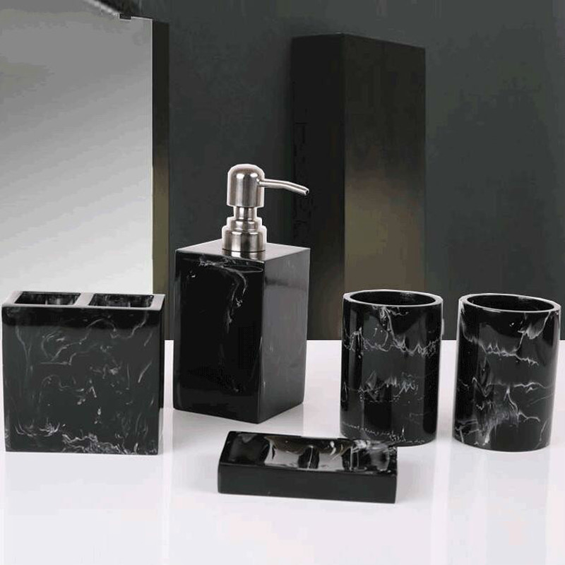 Diamond bathroom five-piece wash suit bathroom kits simple bathroom brushing cup mug cup set LO724410