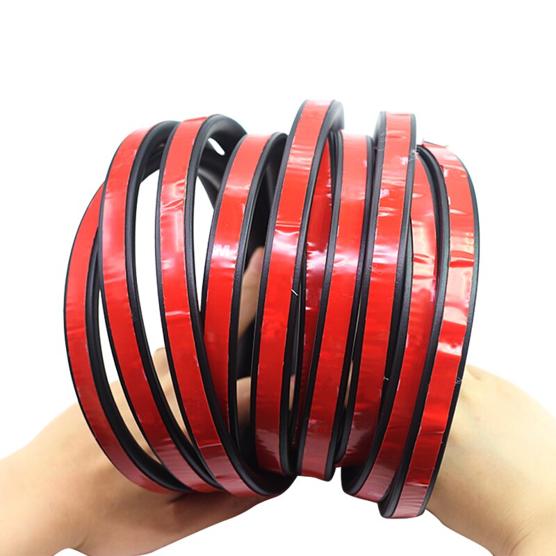 Cawanerl Flat-D Car Trunk Seal Strip Weatherstrip Sound Insulation Anti Dust Automotive Rubber Sealing Strip Edging Trim