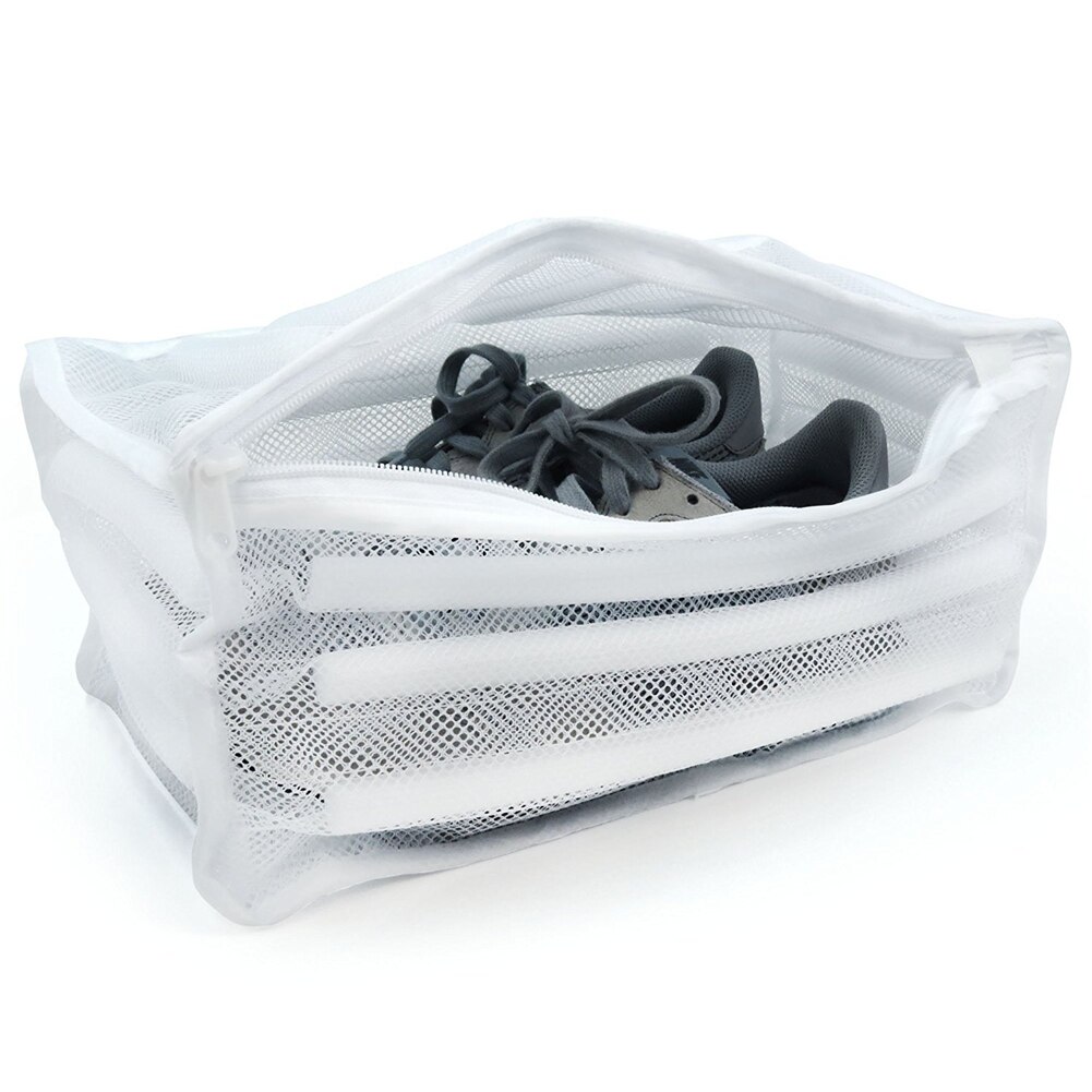 White Padded Laundry Net Wash Bag For Protecting Trainers And Shoes In The Washing Machine Shoes Washing And Drying Bag
