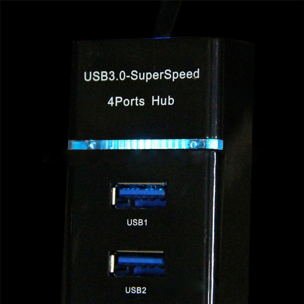 Hub USB 3,0 de alta velocidad Hub independiente de 4 puertos Hub divisor de cuatro bits Hub Usb 3,0 Multi-Interface Hub