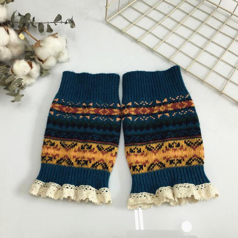 2022 Winter Girl&#39;s Gaiters Camouflage Hue Thick Woolen Leg Warmers Hairy Women Gyaru Accessories Y2k Heaters Warm