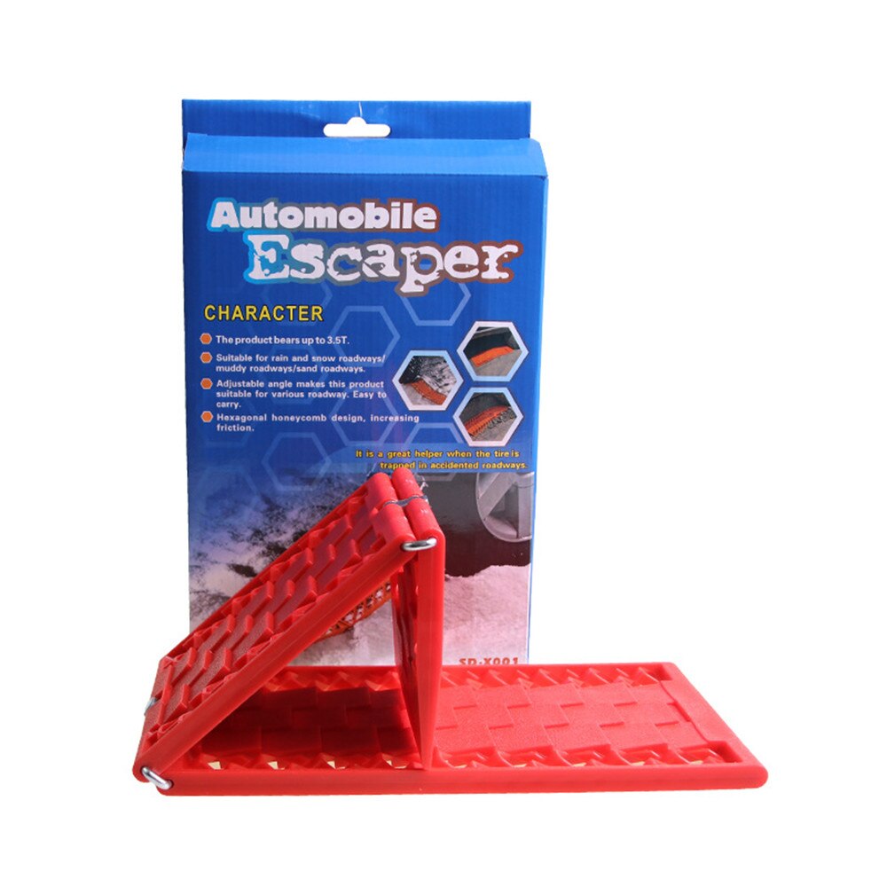 2-Pack Draagbare Opvouwbare Auto Escape Mat Anti-Slip Mat Voor Alle Weersomstandigheden Auto Tractie Mat Grip geweldig Voor Sneeuw, ijs En Modder