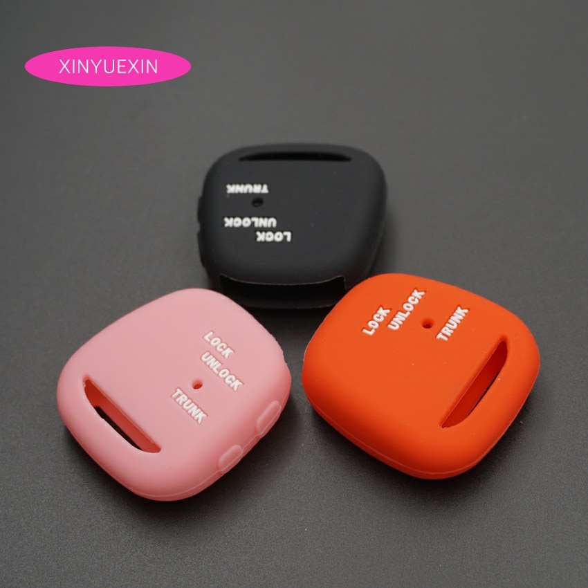 Xinyuexin Silicone Rubber Car Key Cover Fob Case for TOYOTA Altezza Wish Carina TWO Button on Side Remote Key Car Styling