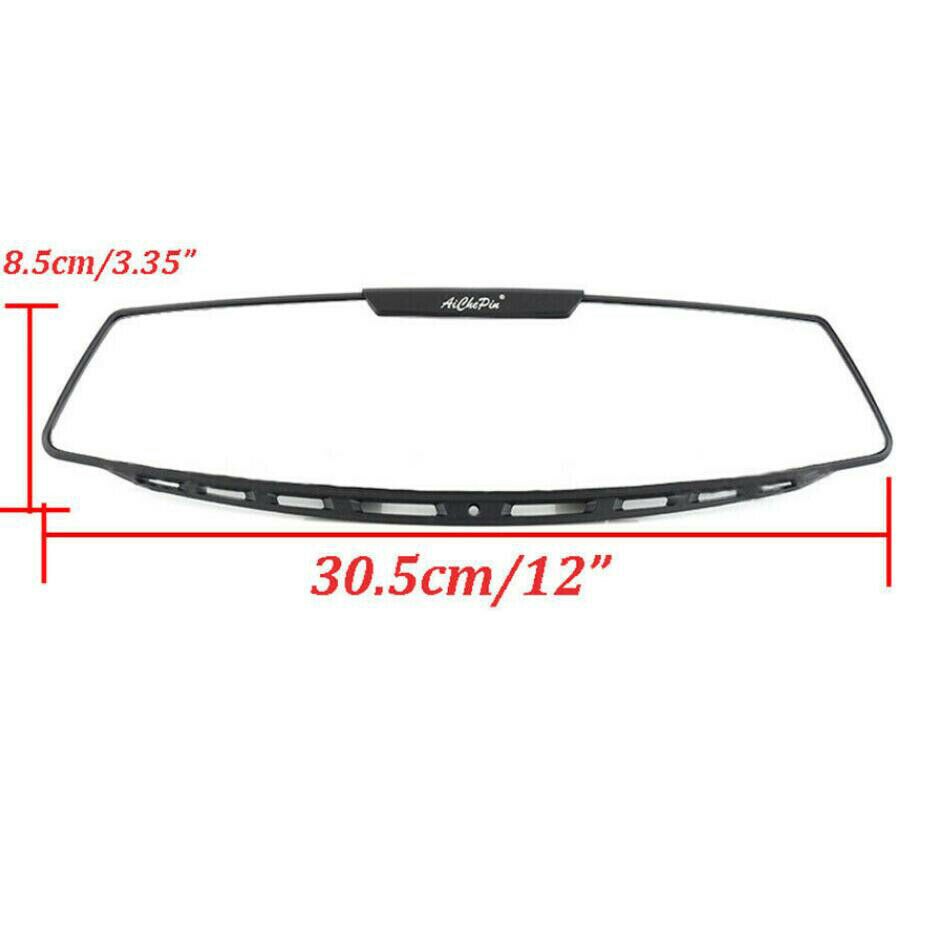 Car Interior Rear View Mirror Wide-angle Convex Big Vision Curved Anti-Glare Rearview Mirror ABS
