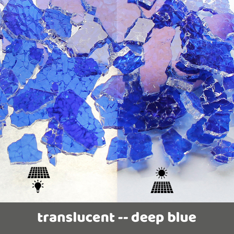 120g/4,23 unzen Bunte Glas Fragmente Mosaik Fliesen Transluzenten Spiegel Gebrochen Glas Stück DIY Kunst Handwerk Riss Material: durchscheinend deepblue