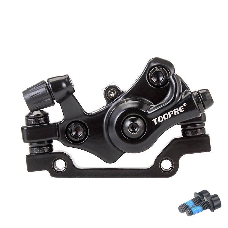Ultralight mountain bike mechanical line pull disc brake mtb electric bicycle disc brake universal front and rear brake calipers: black