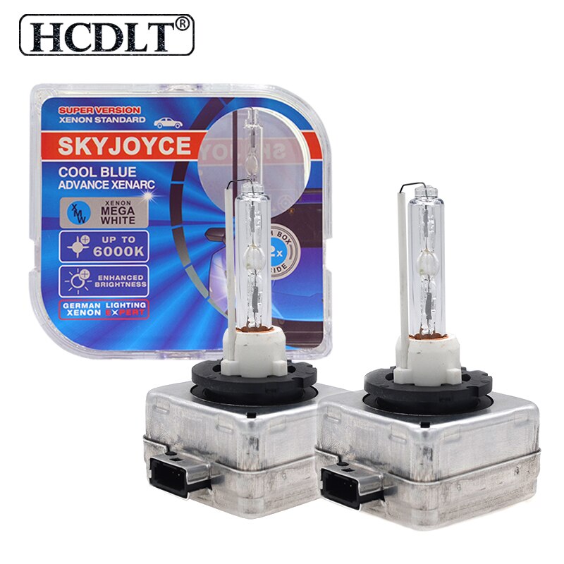 Hcdlt 2 stk 35w d1s skjulte xenonpærer 12v d1s d1c 4300k 5000k 6000k 8000k billyktpære med keramikkbrakettbeskyttelse