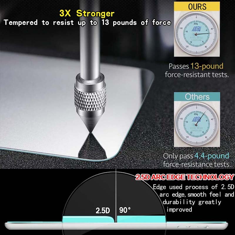 2Pcs Tablet Tempered Glass Screen Protector Cover for Acer Iconia Tab A210 10.1&quot; Tablet HD Anti-Fingerprint Tempered Film