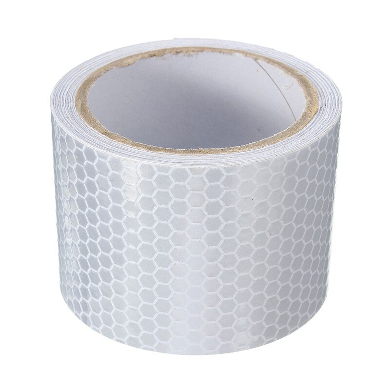 Silver White 3 Meters Car Reflective Safety Warning Conspicuity Roll Tape Film Sticker For Tricycles