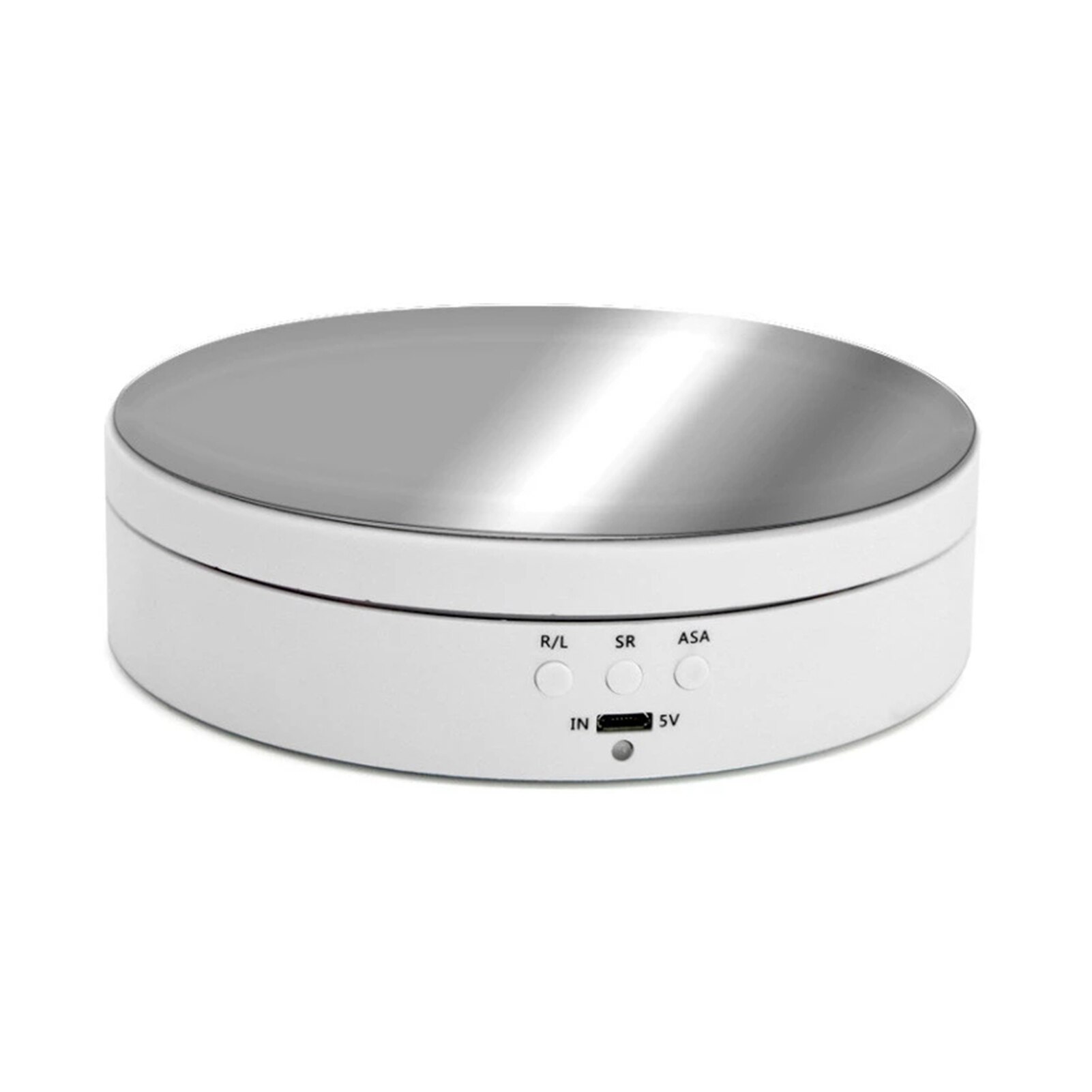 360 Degree Revolving Rotating Display Stand Watch 3D Model Collectibles Video Shooting Motorized Turntable Shop Speed Adjustable: White A