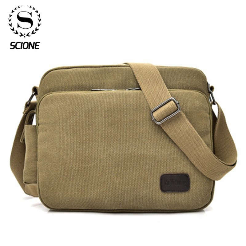 Männer Leinwand Multifunktions Vintage Messenger Schulter Tasche Koreanische Trend Einfache Pack Für Männer Frauen Büro Outdoor Reisetasche