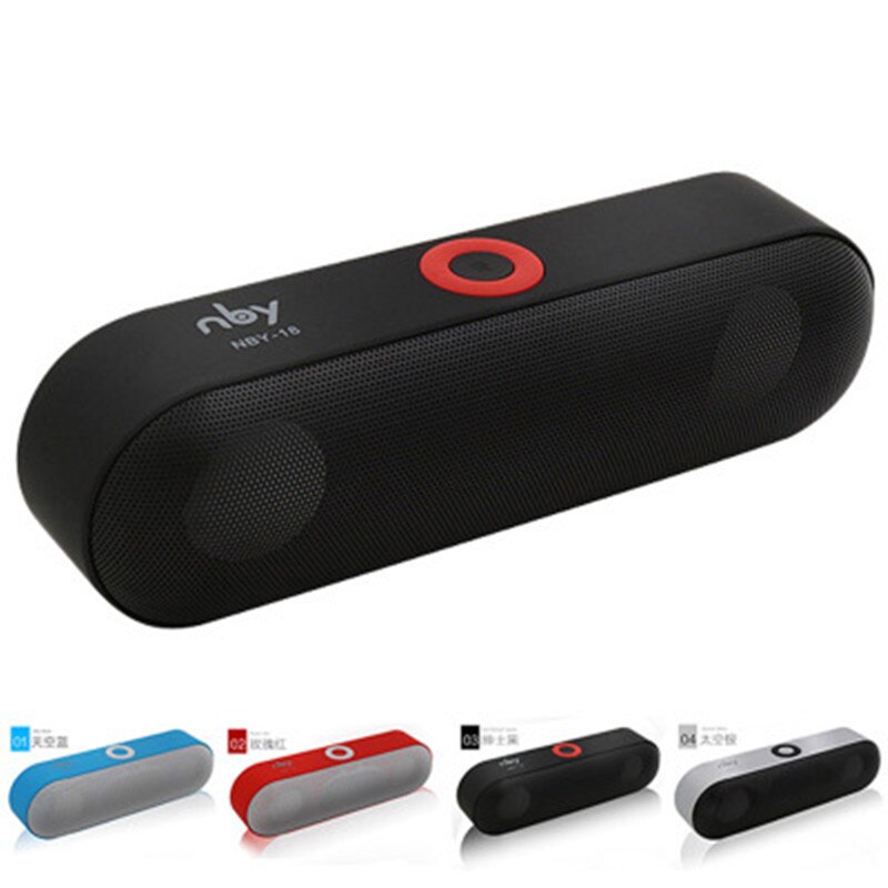 Mini Bluetooth Speaker Portable Wireless Speaker Sound System 3D Stereo Music Surround Support TF AUX USB NBY18 for Smartphones