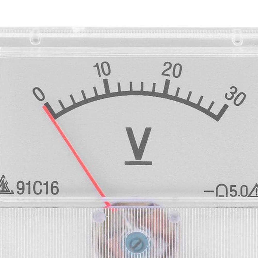 Amperometro Analogico Mini Di Corrente, Voltmetro CC 0-30 V, Misuratore Di Tensione Da Pannello Analogico, Voltmetro Di Precisione 85C1 2,5, Ideale Per Esperimenti (Misurazione Amperometro Da Quadro - 7