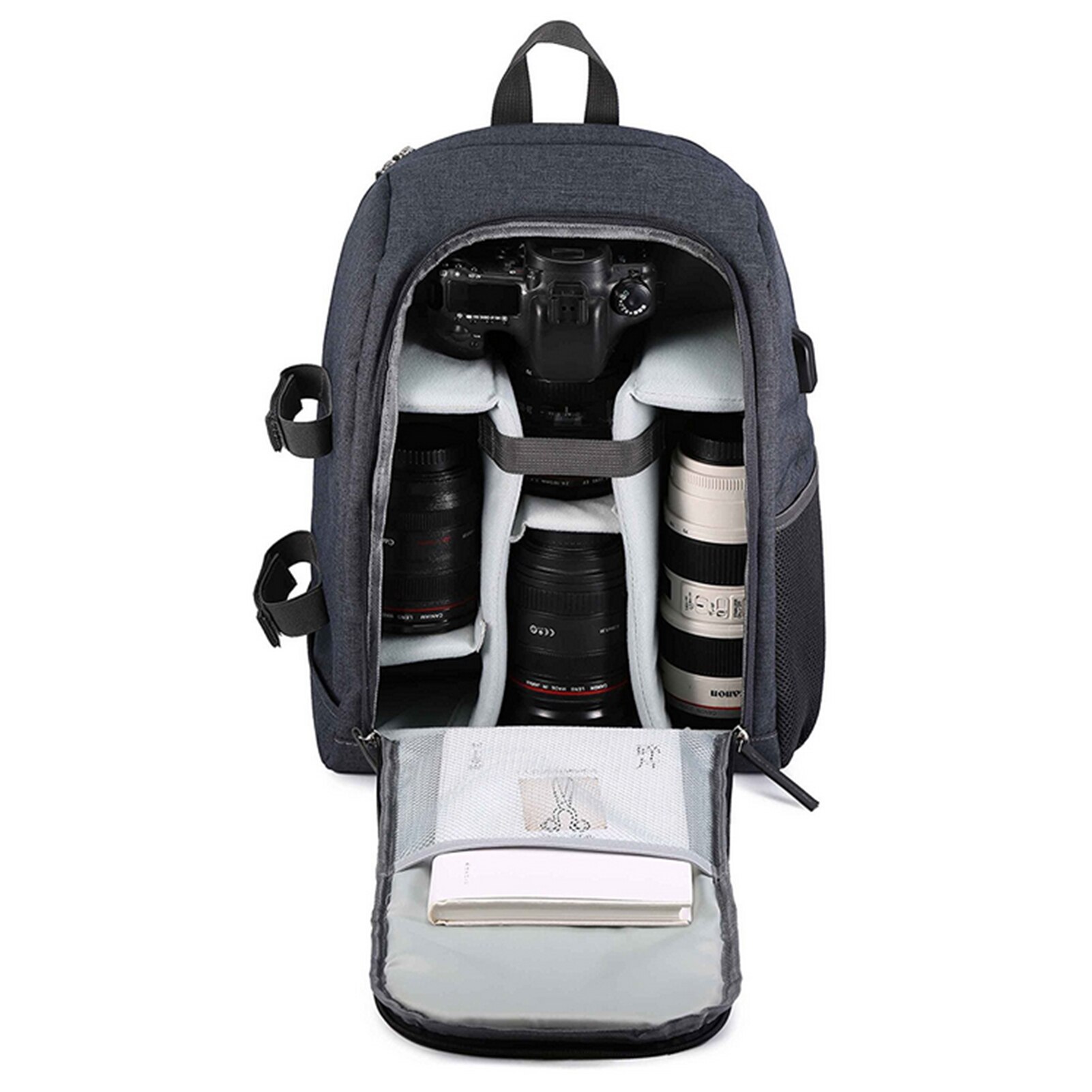 Multi-Functionele Camera Bag Photo Rugzak Knapzak Grote Capaciteit Draagbare Reizen Camera Tas Computer Tas Dslr Tas Foto Tas: Grey