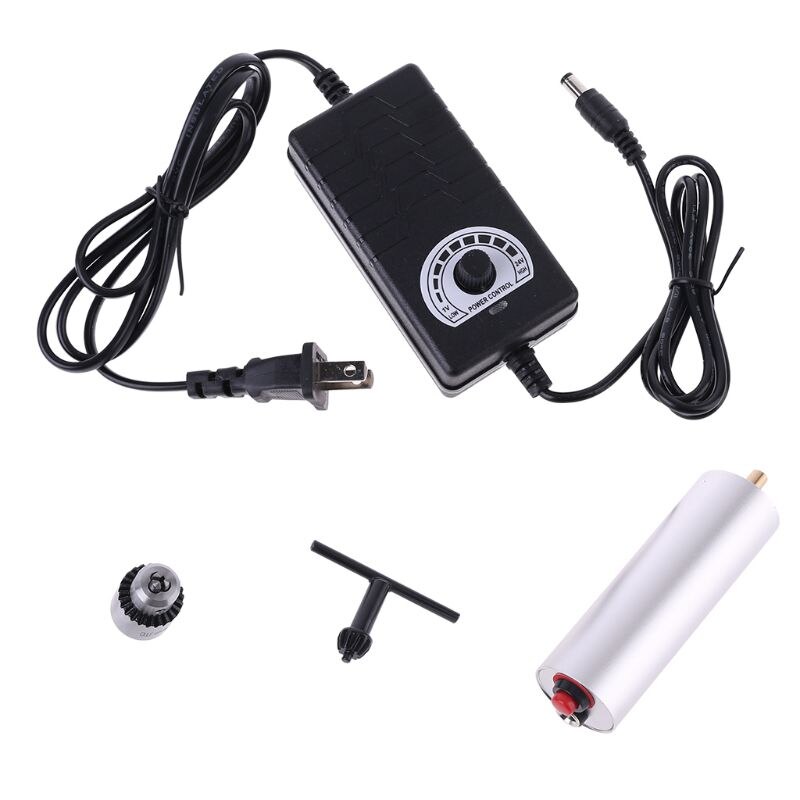 DC 3V-24V Mini Electric Hand Drill Rotary Tool 385 Motor w/ 24V Power Supply B95A