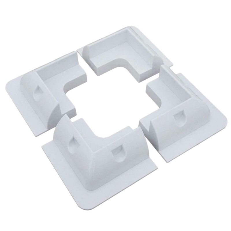 4X panneau solaire support de montage blanc en plastique coin ensemble Kit pour Rv bateau Yacht: Default Title