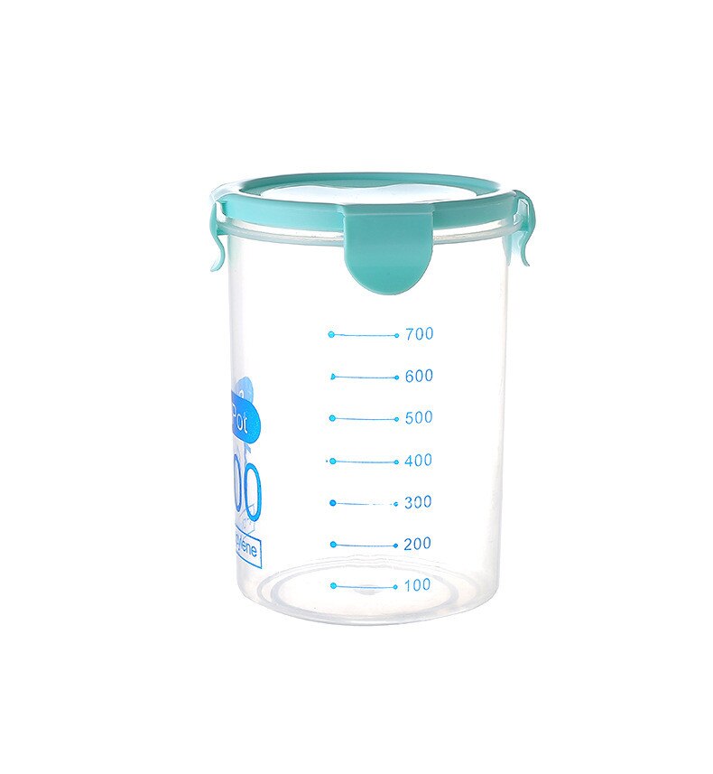 Akryl 600-1000 ml køkken opbevaringsboks forsegling mad opbevaring beholder konservering plast frisk pot beholder insekt-bevis