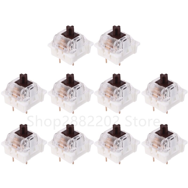 Outemu 3 -nastaiset kytkimet musta punainen ruskea sininen smd led -kytkin mekaaniseen näppäimistön vaihtoon cherry mx gateron diy: Ruskea